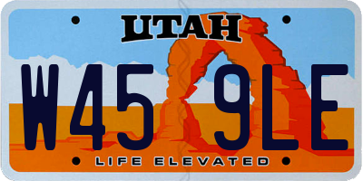UT license plate W459LE