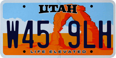 UT license plate W459LH
