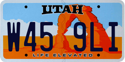 UT license plate W459LI