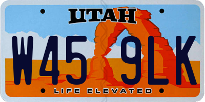 UT license plate W459LK