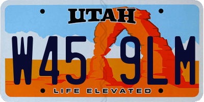 UT license plate W459LM