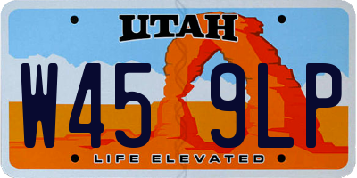 UT license plate W459LP