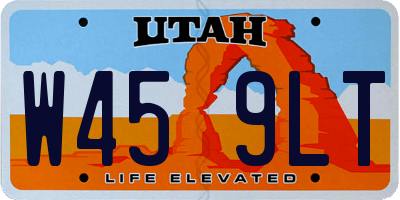 UT license plate W459LT