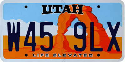 UT license plate W459LX