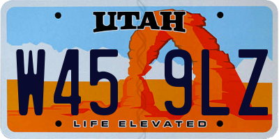 UT license plate W459LZ