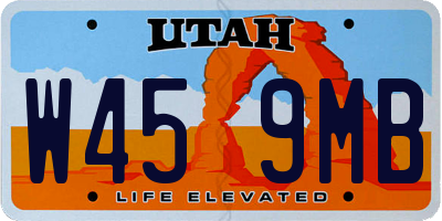 UT license plate W459MB