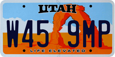 UT license plate W459MP