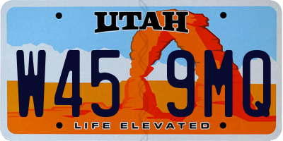 UT license plate W459MQ