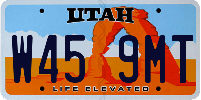 UT license plate W459MT