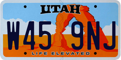 UT license plate W459NJ