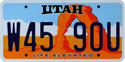 UT license plate W459OU