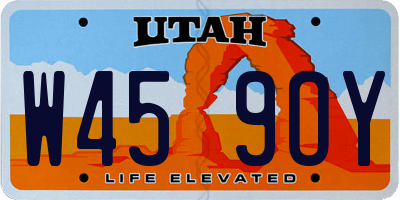 UT license plate W459OY