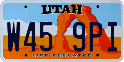 UT license plate W459PI