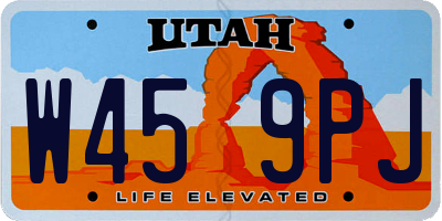 UT license plate W459PJ