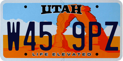 UT license plate W459PZ