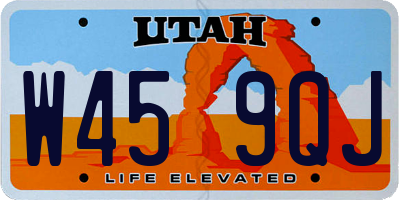 UT license plate W459QJ