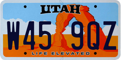 UT license plate W459QZ