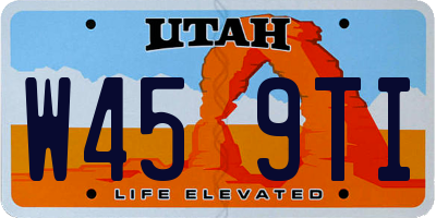 UT license plate W459TI