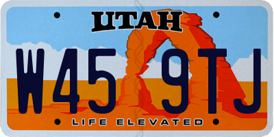 UT license plate W459TJ