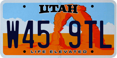 UT license plate W459TL