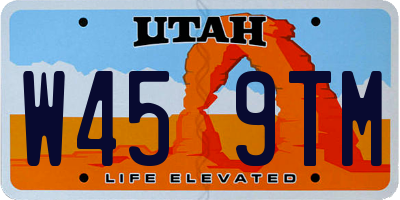 UT license plate W459TM