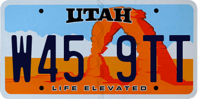 UT license plate W459TT