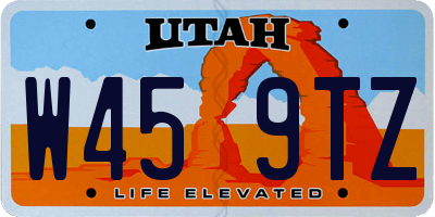 UT license plate W459TZ
