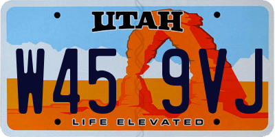 UT license plate W459VJ