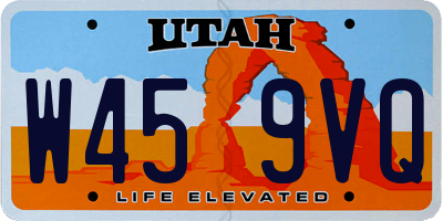UT license plate W459VQ