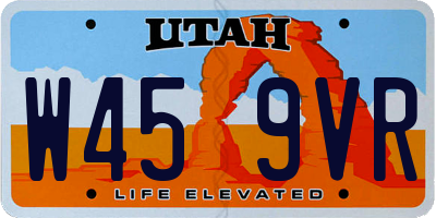 UT license plate W459VR