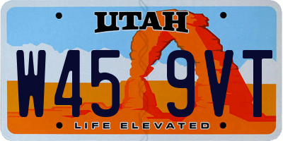 UT license plate W459VT
