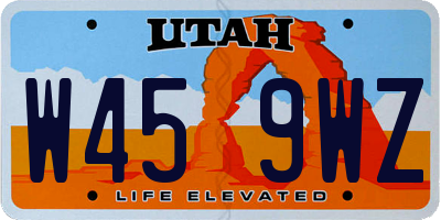 UT license plate W459WZ