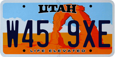 UT license plate W459XE