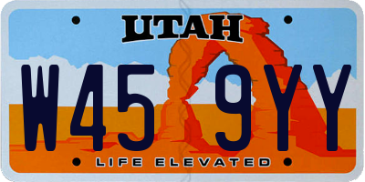 UT license plate W459YY