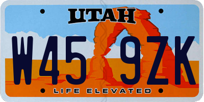 UT license plate W459ZK
