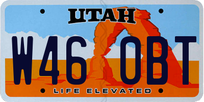 UT license plate W460BT