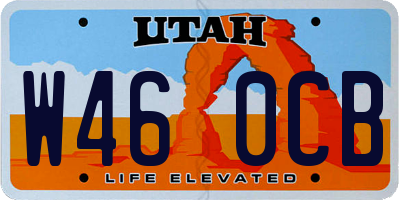 UT license plate W460CB