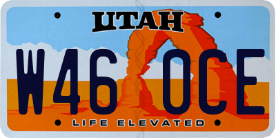 UT license plate W460CE