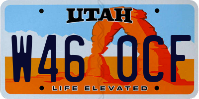UT license plate W460CF
