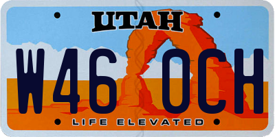 UT license plate W460CH