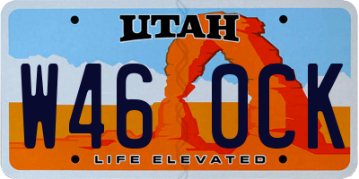 UT license plate W460CK