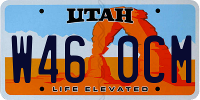 UT license plate W460CM