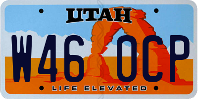 UT license plate W460CP