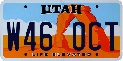 UT license plate W460CT