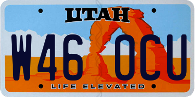 UT license plate W460CU