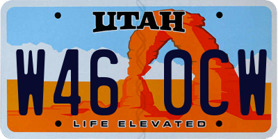 UT license plate W460CW
