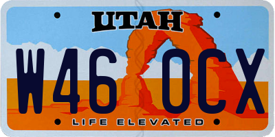UT license plate W460CX