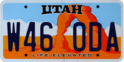 UT license plate W460DA