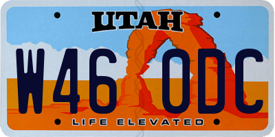 UT license plate W460DC