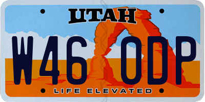UT license plate W460DP